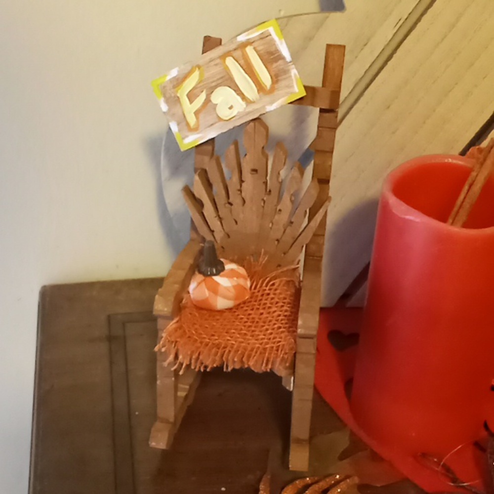 Wooden Clothespin Rocking Chairs